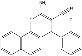 2-amino-4-(2-fluorophenyl)-4H-benzo[h]chromene-3-carbonitrile 结构式