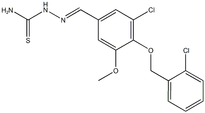 3-chloro-4-[(2-chlorobenzyl)oxy]-5-methoxybenzaldehyde thiosemicarbazone 结构式