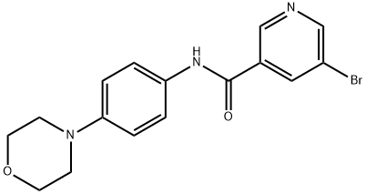 5-bromo-N-[4-(4-morpholinyl)phenyl]nicotinamide 结构式