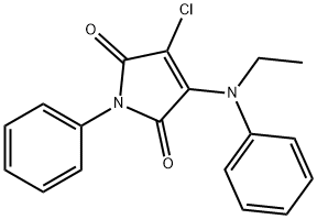 3-chloro-4-(ethylanilino)-1-phenyl-1H-pyrrole-2,5-dione 结构式