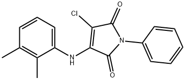 3-chloro-4-(2,3-dimethylanilino)-1-phenyl-1H-pyrrole-2,5-dione 结构式