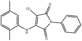 3-chloro-4-(2,5-dimethylanilino)-1-phenyl-1H-pyrrole-2,5-dione 结构式