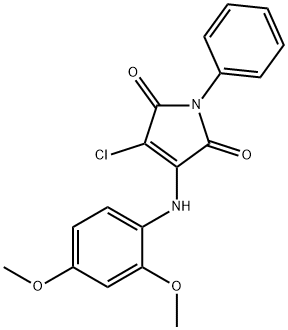 3-chloro-4-(2,4-dimethoxyanilino)-1-phenyl-1H-pyrrole-2,5-dione 结构式