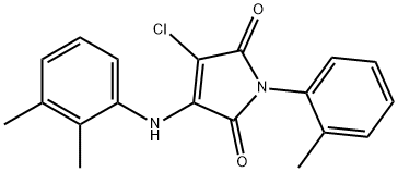 3-chloro-4-(2,3-dimethylanilino)-1-(2-methylphenyl)-1H-pyrrole-2,5-dione 结构式