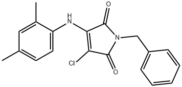 1-benzyl-3-chloro-4-(2,4-dimethylanilino)-1H-pyrrole-2,5-dione 结构式