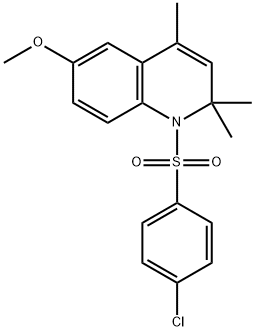 1-[(4-chlorophenyl)sulfonyl]-2,2,4-trimethyl-1,2-dihydro-6-quinolinyl methyl ether 结构式
