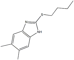 2-(butylsulfanyl)-5,6-dimethyl-1H-benzimidazole 结构式