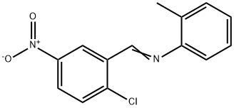 N-(2-chloro-5-nitrobenzylidene)-2-methylaniline 结构式