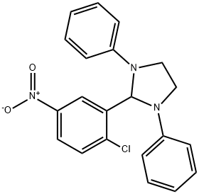 2-{2-chloro-5-nitrophenyl}-1,3-diphenylimidazolidine 结构式