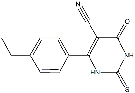 6-(4-ethylphenyl)-4-oxo-2-thioxo-1,2,3,4-tetrahydro-5-pyrimidinecarbonitrile 结构式