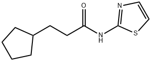3-cyclopentyl-N-(1,3-thiazol-2-yl)propanamide 结构式