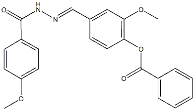 2-methoxy-4-[2-(4-methoxybenzoyl)carbohydrazonoyl]phenyl benzoate 结构式