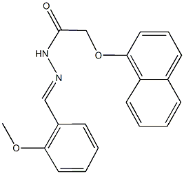 N'-(2-methoxybenzylidene)-2-(1-naphthyloxy)acetohydrazide 结构式