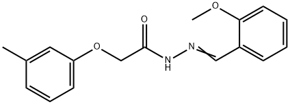 N'-(2-methoxybenzylidene)-2-(3-methylphenoxy)acetohydrazide 结构式