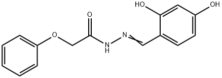 N'-(2,4-dihydroxybenzylidene)-2-phenoxyacetohydrazide 结构式