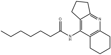 N-(2,3,5,6,7,8-hexahydro-1H-cyclopenta[b]quinolin-9-yl)heptanamide 结构式