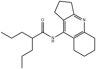 N-(2,3,5,6,7,8-hexahydro-1H-cyclopenta[b]quinolin-9-yl)-2-propylpentanamide 结构式