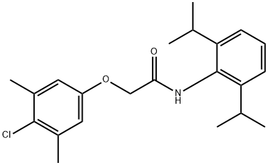 2-(4-chloro-3,5-dimethylphenoxy)-N-(2,6-diisopropylphenyl)acetamide 结构式