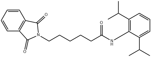 N-(2,6-diisopropylphenyl)-6-(1,3-dioxo-1,3-dihydro-2H-isoindol-2-yl)hexanamide 结构式