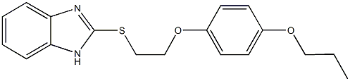 2-{[2-(4-propoxyphenoxy)ethyl]sulfanyl}-1H-benzimidazole 结构式