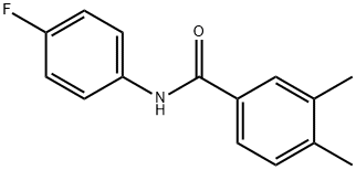 N-(4-fluorophenyl)-3,4-dimethylbenzamide 结构式
