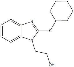 2-[2-(cyclohexylsulfanyl)-1H-benzimidazol-1-yl]ethanol 结构式