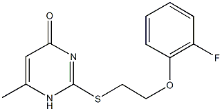 2-{[2-(2-fluorophenoxy)ethyl]sulfanyl}-6-methyl-4(1H)-pyrimidinone 结构式