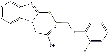 2-(2-(2-氟苯氧基)乙基)硫基)-1H-苯并[D]咪唑-1-基)乙酸 结构式