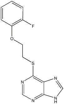2-fluorophenyl 2-(9H-purin-6-ylsulfanyl)ethyl ether 结构式
