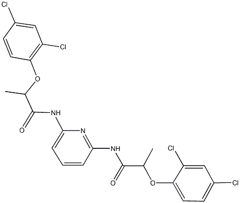 2-(2,4-dichlorophenoxy)-N-(6-{[2-(2,4-dichlorophenoxy)propanoyl]amino}-2-pyridinyl)propanamide 结构式