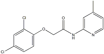 2-(2,4-dichlorophenoxy)-N-(4-methyl-2-pyridinyl)acetamide 结构式