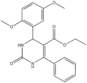 ethyl 4-(2,5-dimethoxyphenyl)-2-oxo-6-phenyl-1,2,3,4-tetrahydropyrimidine-5-carboxylate 结构式