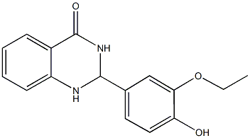 2-(3-ethoxy-4-hydroxyphenyl)-2,3-dihydro-4(1H)-quinazolinone 结构式