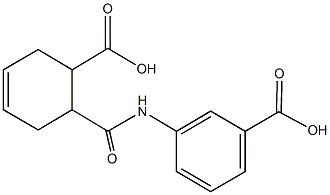 3-{[(6-carboxy-3-cyclohexen-1-yl)carbonyl]amino}benzoic acid 结构式