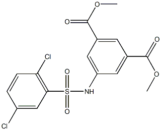 dimethyl 5-{[(2,5-dichlorophenyl)sulfonyl]amino}isophthalate 结构式