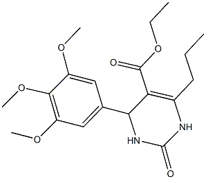 ethyl 2-oxo-6-propyl-4-(3,4,5-trimethoxyphenyl)-1,2,3,4-tetrahydro-5-pyrimidinecarboxylate 结构式