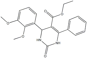 ethyl 4-(2,3-dimethoxyphenyl)-2-oxo-6-phenyl-1,2,3,4-tetrahydro-5-pyrimidinecarboxylate 结构式