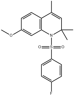 1-[(4-fluorophenyl)sulfonyl]-7-methoxy-2,2,4-trimethyl-1,2-dihydroquinoline 结构式