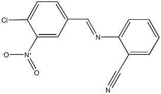 2-({4-chloro-3-nitrobenzylidene}amino)benzonitrile 结构式