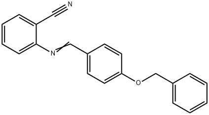 2-{[4-(benzyloxy)benzylidene]amino}benzonitrile 结构式