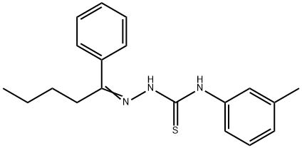 1-phenyl-1-pentanone N-(3-methylphenyl)thiosemicarbazone 结构式