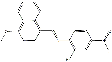 2-bromo-N-[(4-methoxy-1-naphthyl)methylene]-4-nitroaniline 结构式