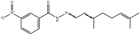 N'-(3,7-dimethyl-2,6-octadienylidene)-3-nitrobenzohydrazide 结构式
