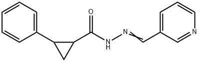 2-phenyl-N'-(3-pyridinylmethylene)cyclopropanecarbohydrazide 结构式