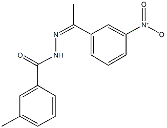 N'-(1-{3-nitrophenyl}ethylidene)-3-methylbenzohydrazide 结构式