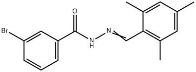 3-bromo-N'-(mesitylmethylene)benzohydrazide 结构式