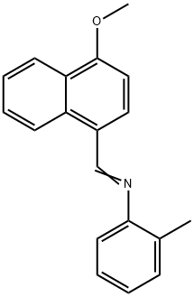 N-[(4-methoxy-1-naphthyl)methylene]-2-methylaniline 结构式