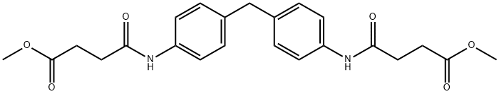 methyl 4-(4-{4-[(4-methoxy-4-oxobutanoyl)amino]benzyl}anilino)-4-oxobutanoate 结构式