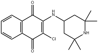 2-chloro-3-[(2,2,6,6-tetramethyl-4-piperidinyl)amino]naphthoquinone 结构式