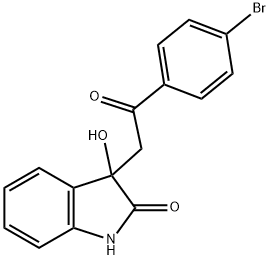 3-[2-(4-bromophenyl)-2-oxoethyl]-3-hydroxy-1,3-dihydro-2H-indol-2-one 结构式